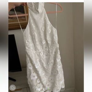 Milly White Floral Mini Dress